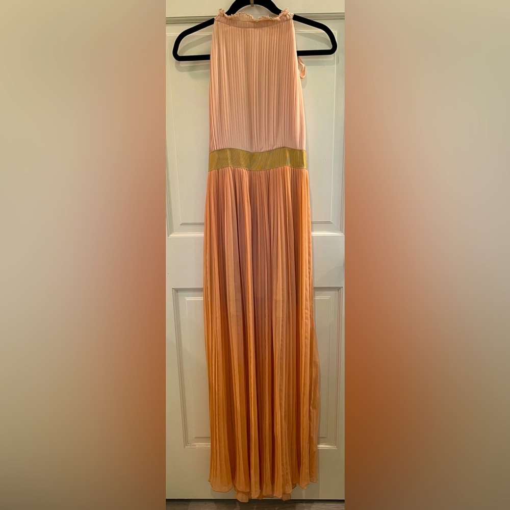 NWT Lucy Paris pleated halter maxi dress Size M
